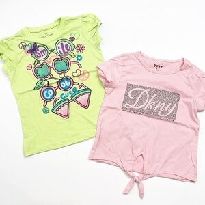 Faded Glory + DKNY girls short sleeve graphic t-shirts